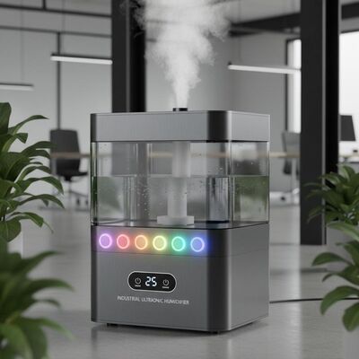 Buon prezzo Umidificatore ad ultrasuoni industriale da 15 a 30 m2 con 7 luci colorate adatte alla produzione industriale e agli uffici in linea